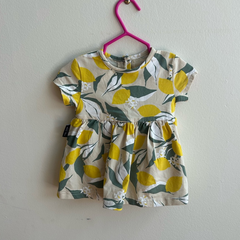 Tiny Tribe Australia Lemon Print Baby dress